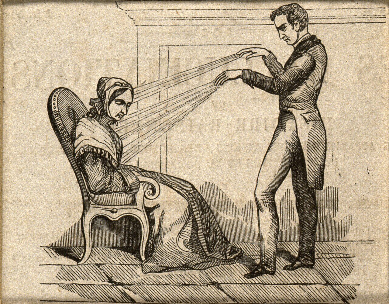 Sesión de mesmerismo del siglo XIX