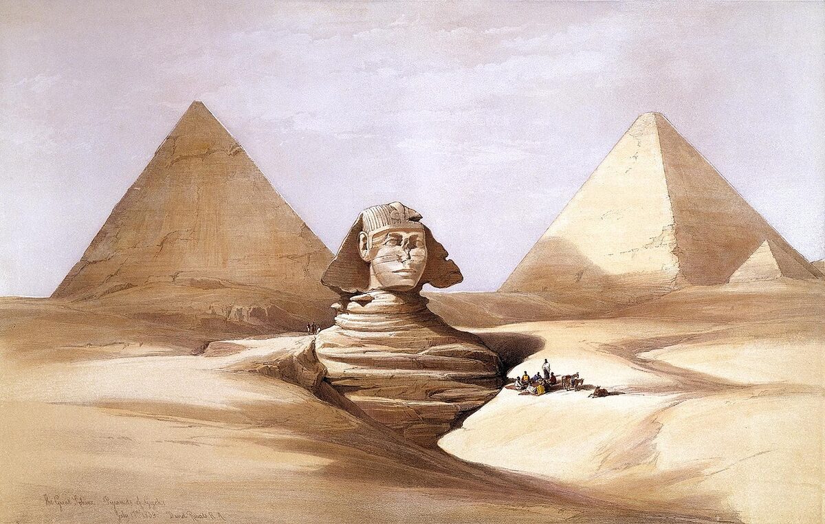 La Esfinge de Giza por David Roberts (1839)